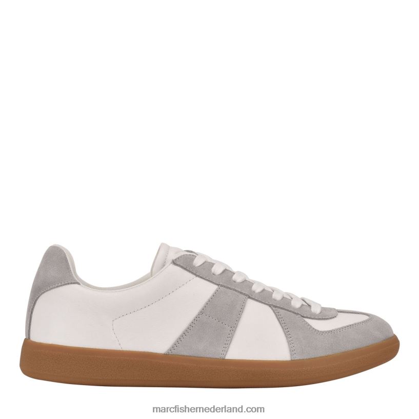 Heren Marc Fisher sneaker van klei wit suède 2T068T737