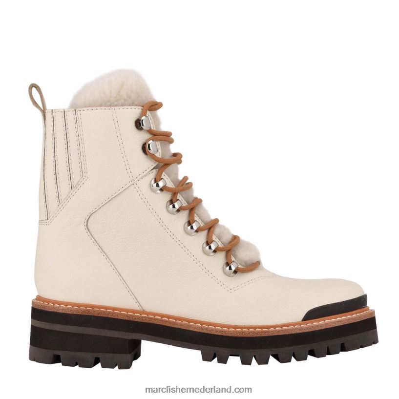 vrouwen Marc Fisher Izzie lugsole enkellaars wit leer 2T068T187