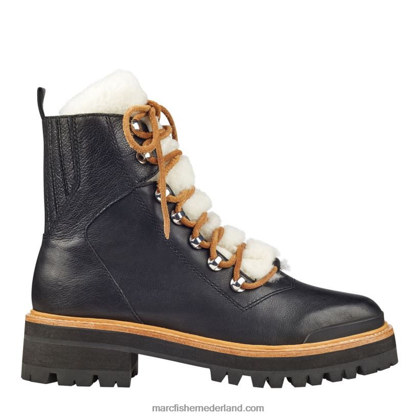 vrouwen Marc Fisher Izzie lugsole enkellaars zwart leer 2T068T139