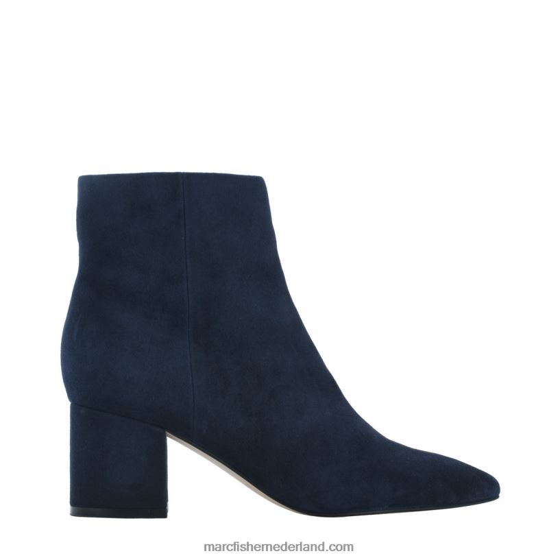vrouwen Marc Fisher jarli puntige enkellaars marine suède 2T068T186
