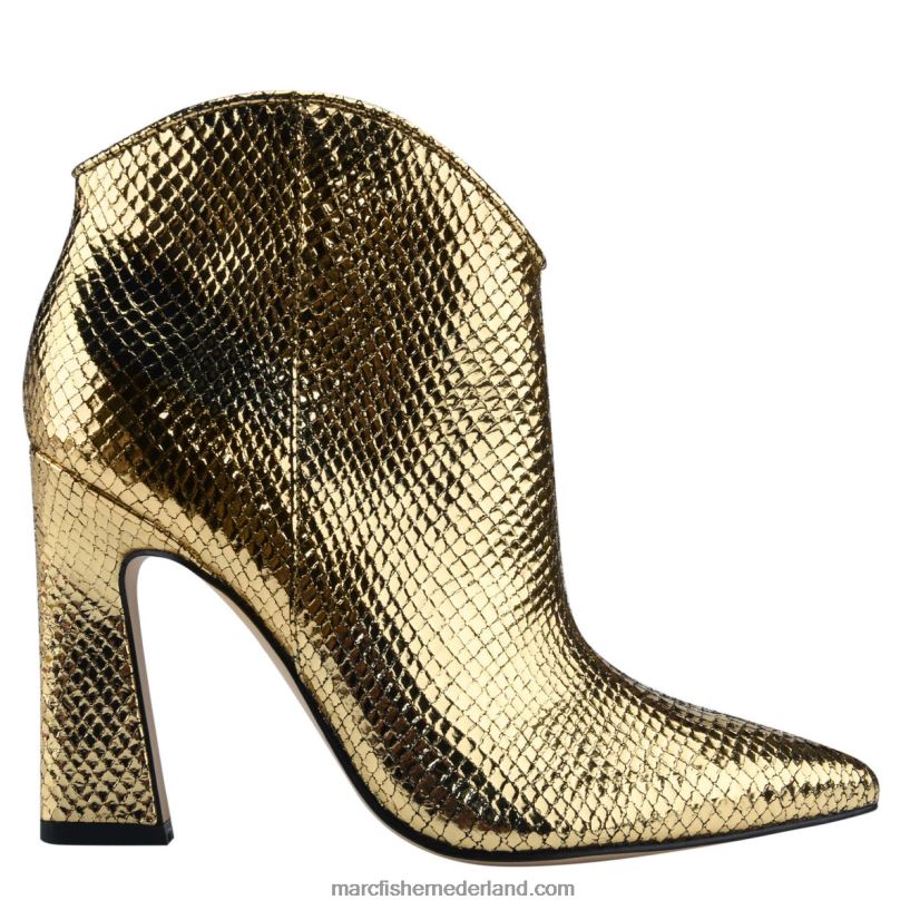 vrouwen Marc Fisher masina enkellaarsje gouden slangen suède 2T068T19