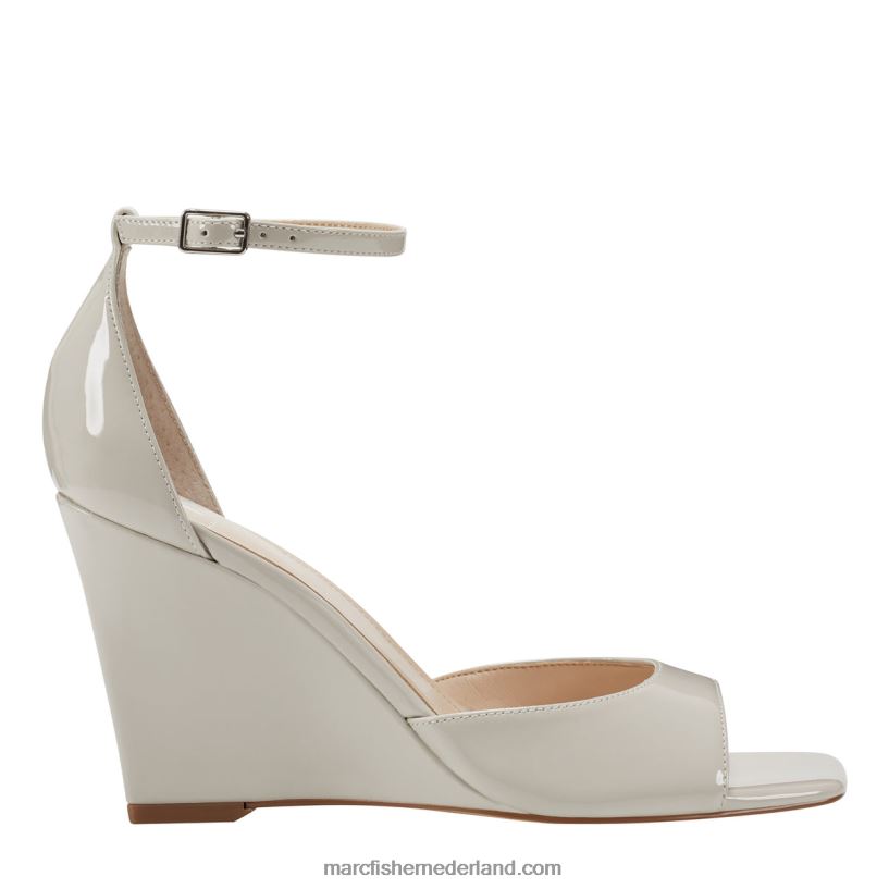 vrouwen Marc Fisher Camira-sandaal met sleehak ivoor patent 2T068T245