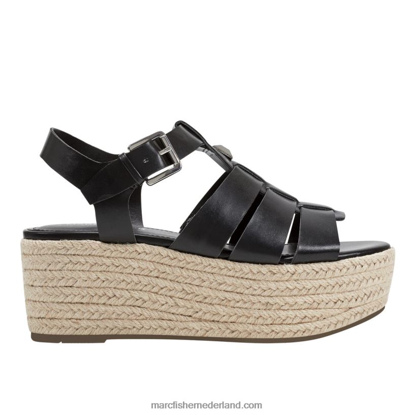 vrouwen Marc Fisher Jenila espadrillesandalen zwart 2T068T218