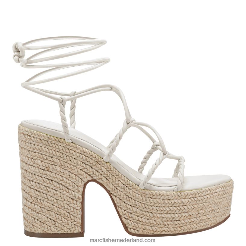 vrouwen Marc Fisher Oliver espadrille platform sandaal ivoor 2T068T198