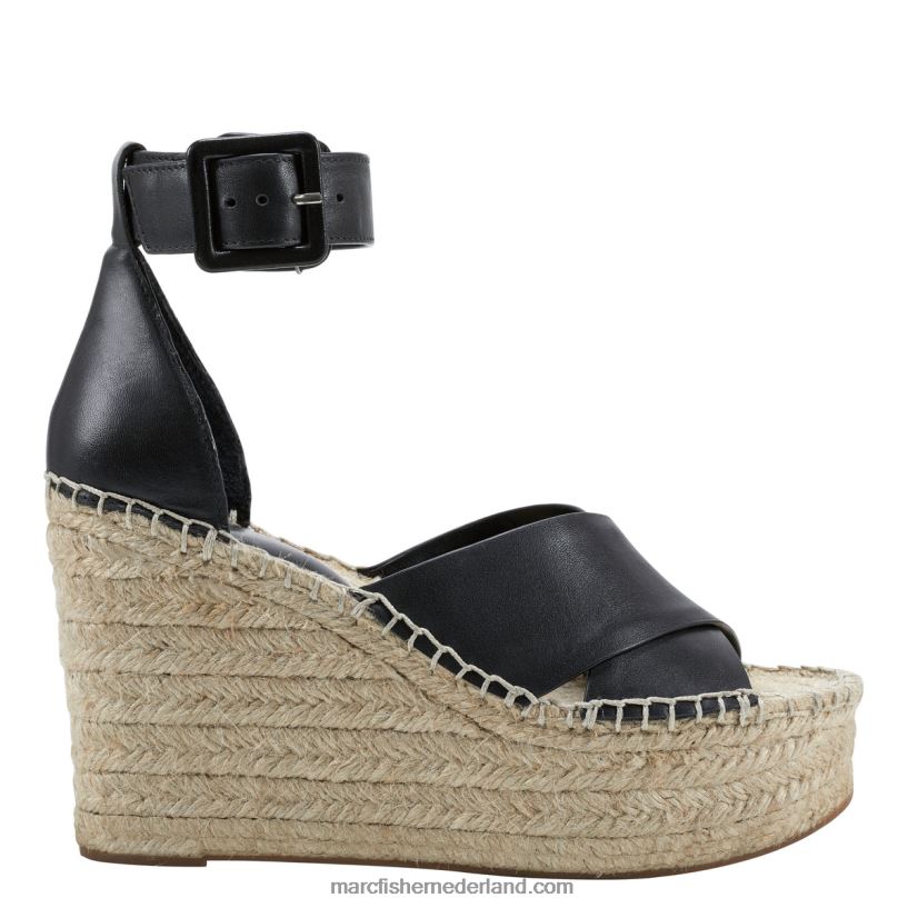 vrouwen Marc Fisher capabele espadrillesandaal met sleehak zwart 2T068T200