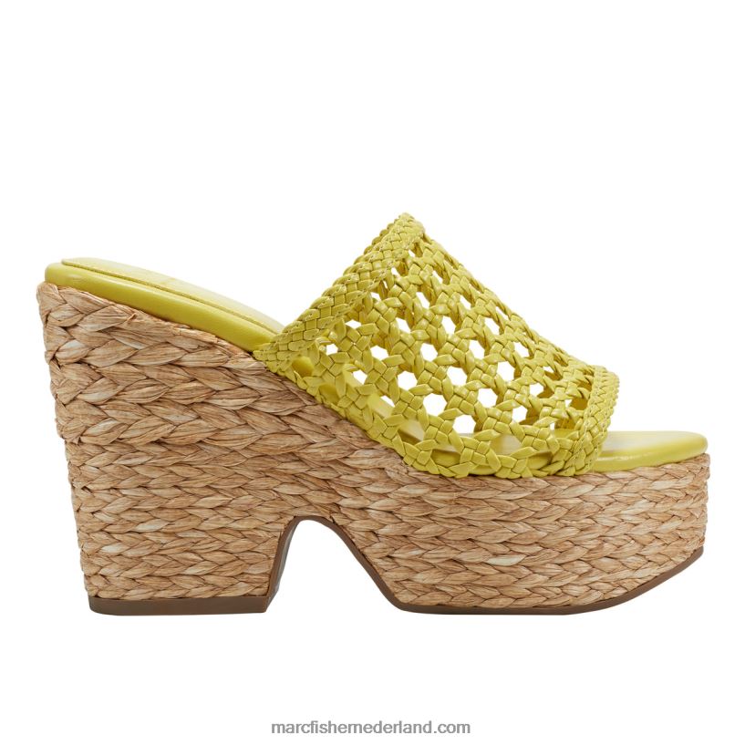 vrouwen Marc Fisher hollis espadrille plateausandaal geel 2T068T238