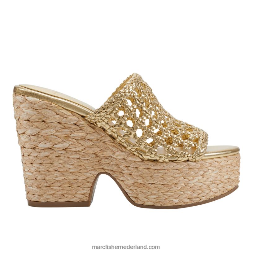 vrouwen Marc Fisher hollis espadrille plateausandaal goud 2T068T220