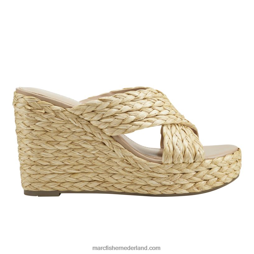 vrouwen Marc Fisher lynn espadrillesandaal met sleehak licht natuurlijk 2T068T197