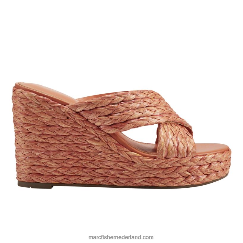 vrouwen Marc Fisher lynn espadrillesandaal met sleehak oranje 2T068T250