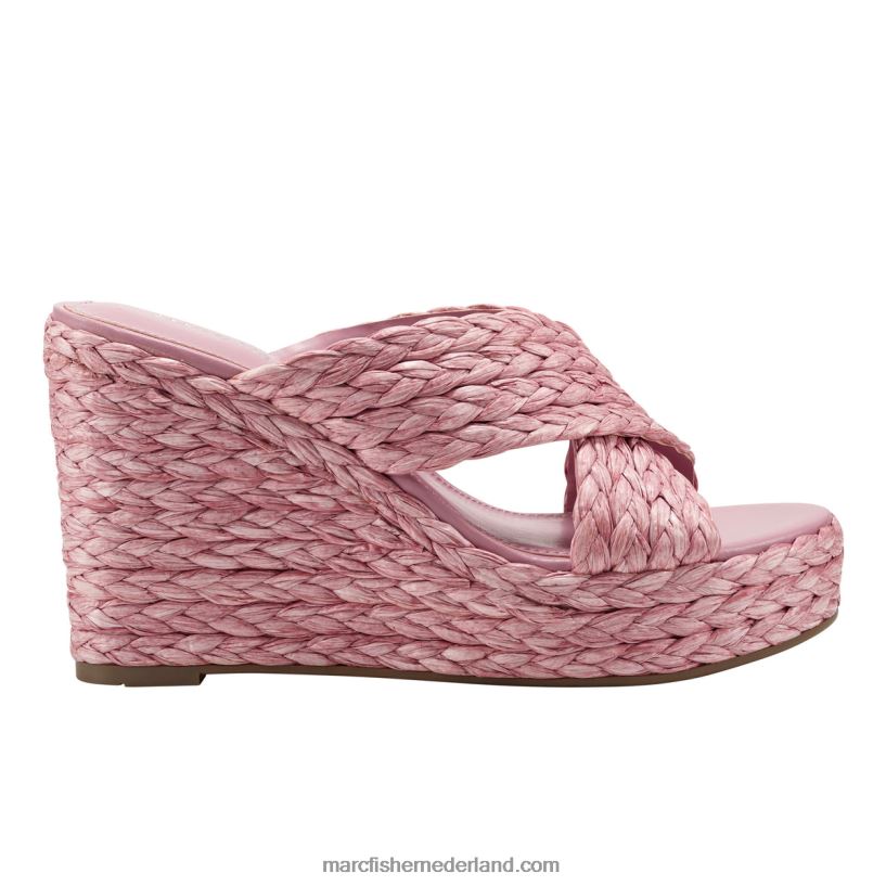 vrouwen Marc Fisher lynn espadrillesandaal met sleehak roze 2T068T233