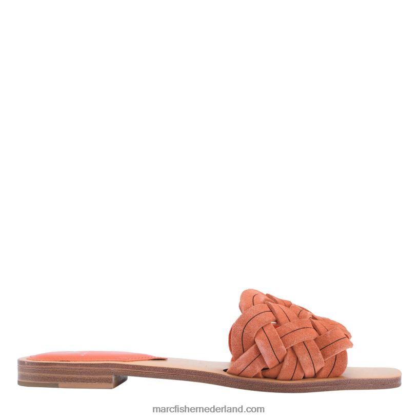 vrouwen Marc Fisher Rebecca platte glijbaan rood suède 2T068T323