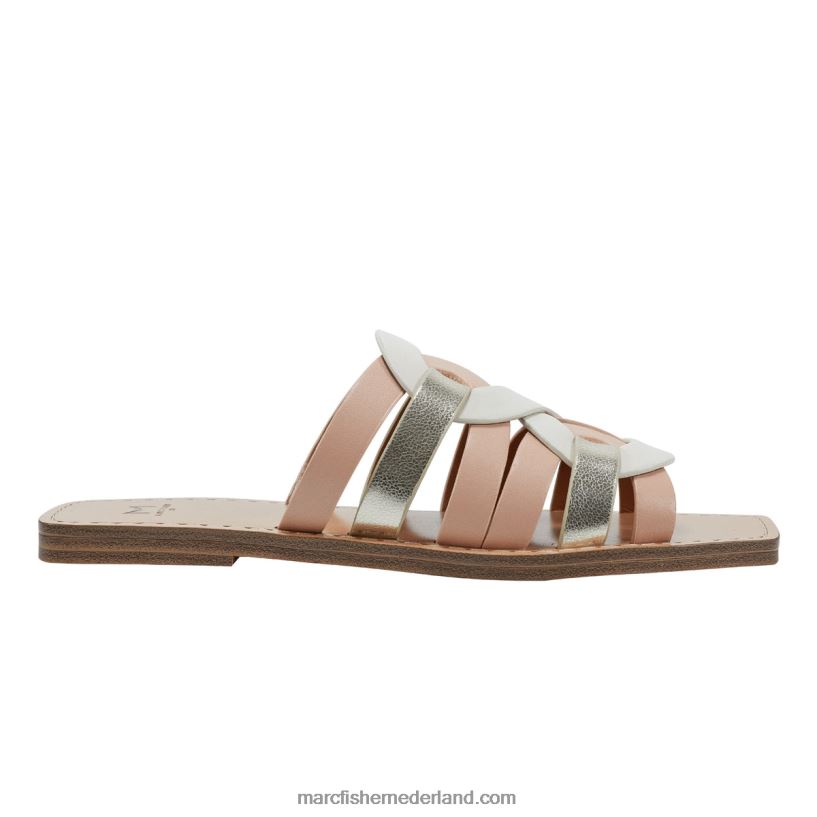 vrouwen Marc Fisher kimiko platte sandaal licht natuurlijk 2T068T308