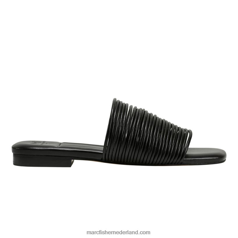 vrouwen Marc Fisher maddie platte sandaal zwart 2T068T307