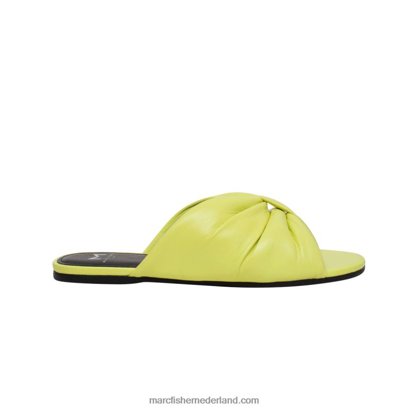 vrouwen Marc Fisher olita sandaal met platte slede geel 2T068T291