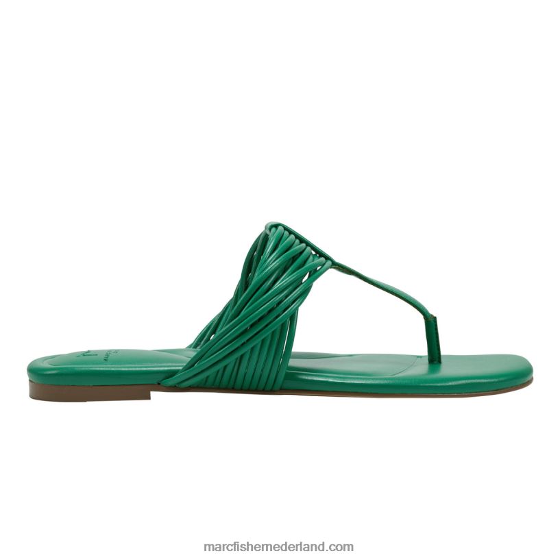vrouwen Marc Fisher tanya platte sandaal groente 2T068T286