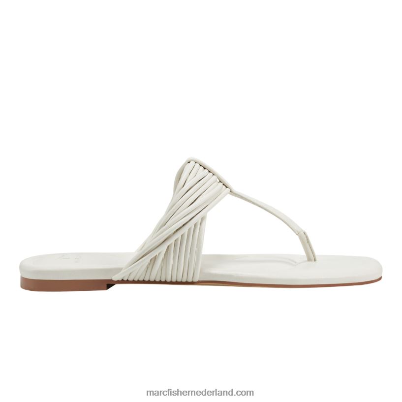 vrouwen Marc Fisher tanya platte sandaal ivoor 2T068T290