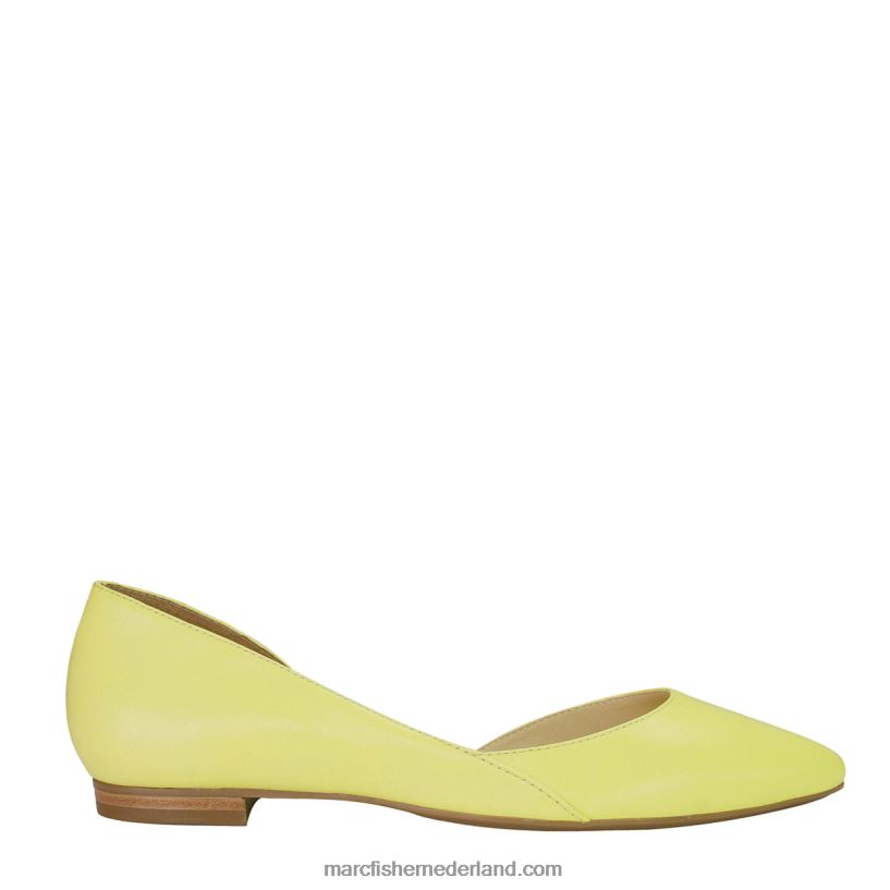 vrouwen Marc Fisher zonnige d'orsay-flat citroen leer 2T068T317