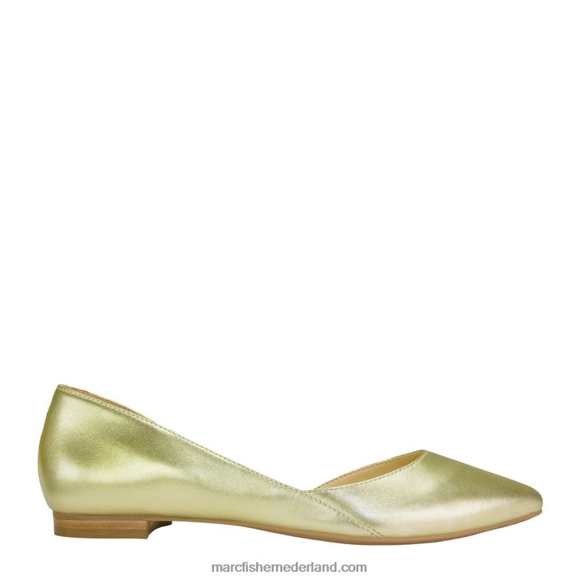 vrouwen Marc Fisher zonnige d'orsay-flat goud leer 2T068T318