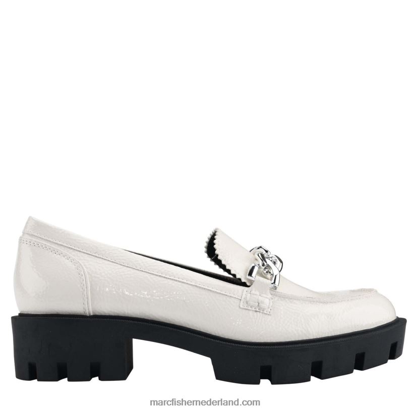 vrouwen Marc Fisher louanz lugsole loafer chique creme patent 2T068T438