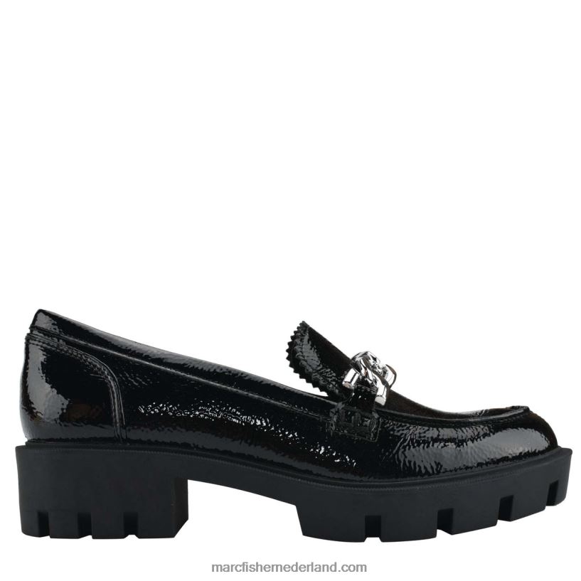 vrouwen Marc Fisher louanz lugsole loafer zwart patent 2T068T437