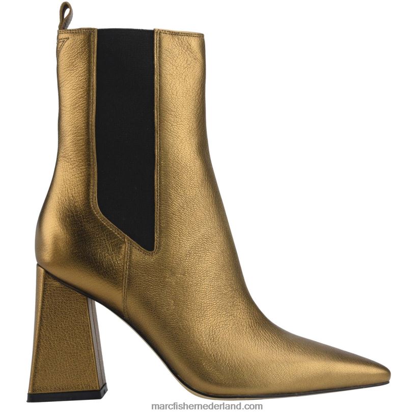 vrouwen Marc Fisher Kylynn chelsea laars met hak brons leer 2T068T118