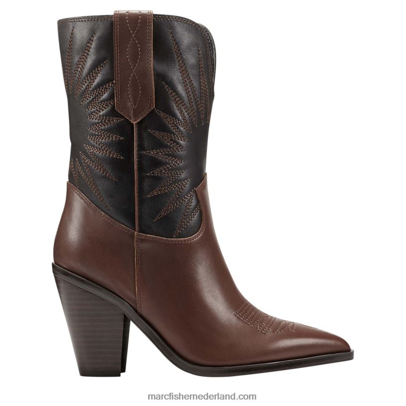 vrouwen Marc Fisher Rogers westerse laars middenbruin leer 2T068T27
