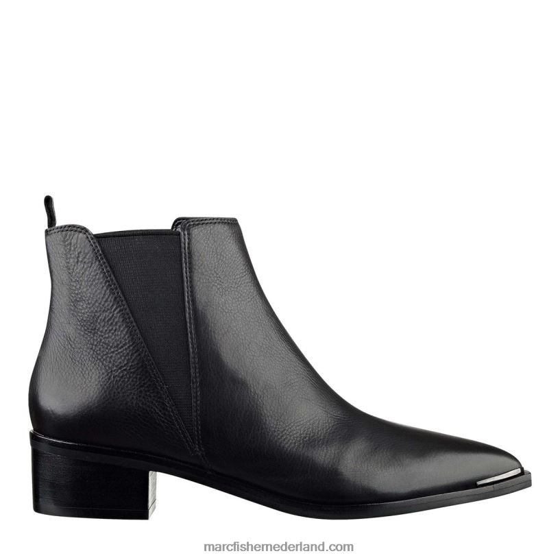 vrouwen Marc Fisher Yale chelsea bootie met puntige neus zwart leer 2T068T16
