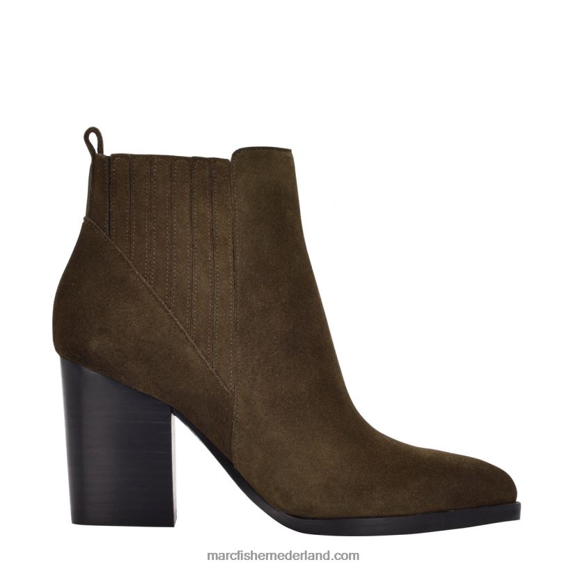 vrouwen Marc Fisher alva laars met puntige neus olijf suède 2T068T74