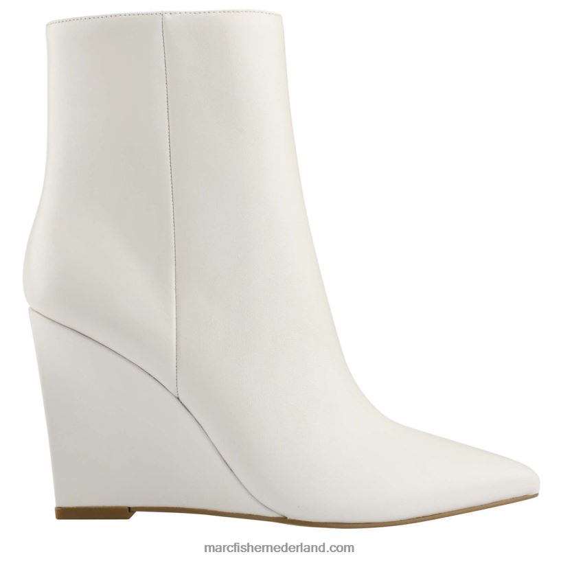 vrouwen Marc Fisher dayna wedge bootie chique creme leer 2T068T42