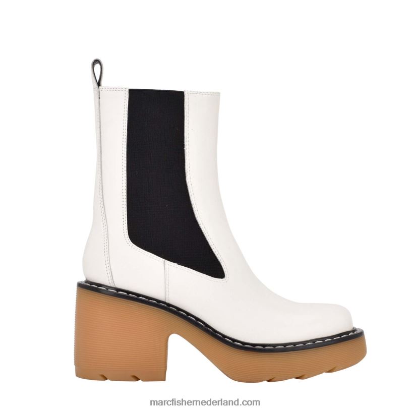 vrouwen Marc Fisher fredy lug enige laars wit leer/naturel 2T068T90
