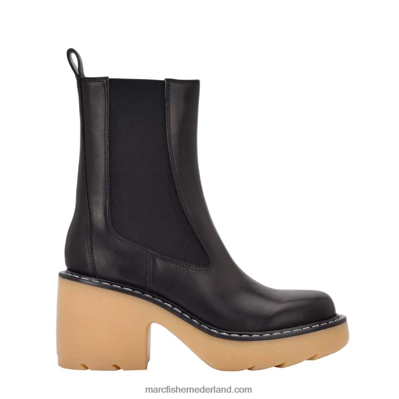 vrouwen Marc Fisher fredy lug enige laars zwart leer/naturel 2T068T49