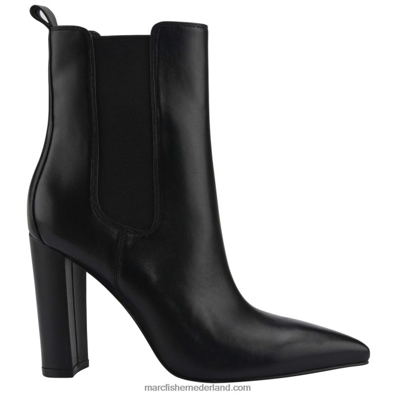 vrouwen Marc Fisher garliss chelsea bootie met hak zwart patent 2T068T39