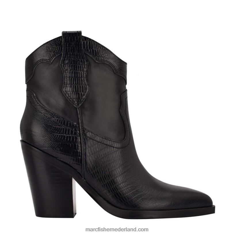 vrouwen Marc Fisher gona westerse bootie zwart leer 2T068T123