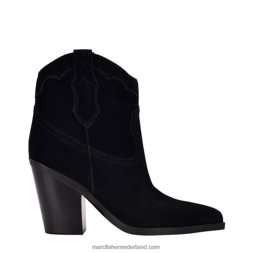 vrouwen Marc Fisher gona westerse bootie zwart suède 2T068T109