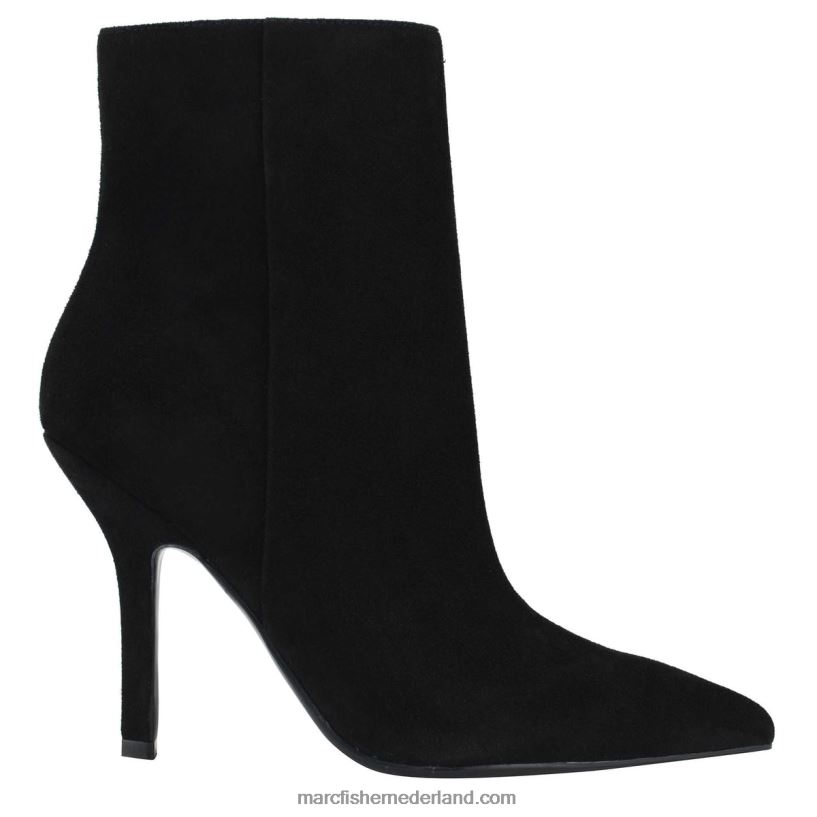 vrouwen Marc Fisher halve laars met hak zwart suède 2T068T59