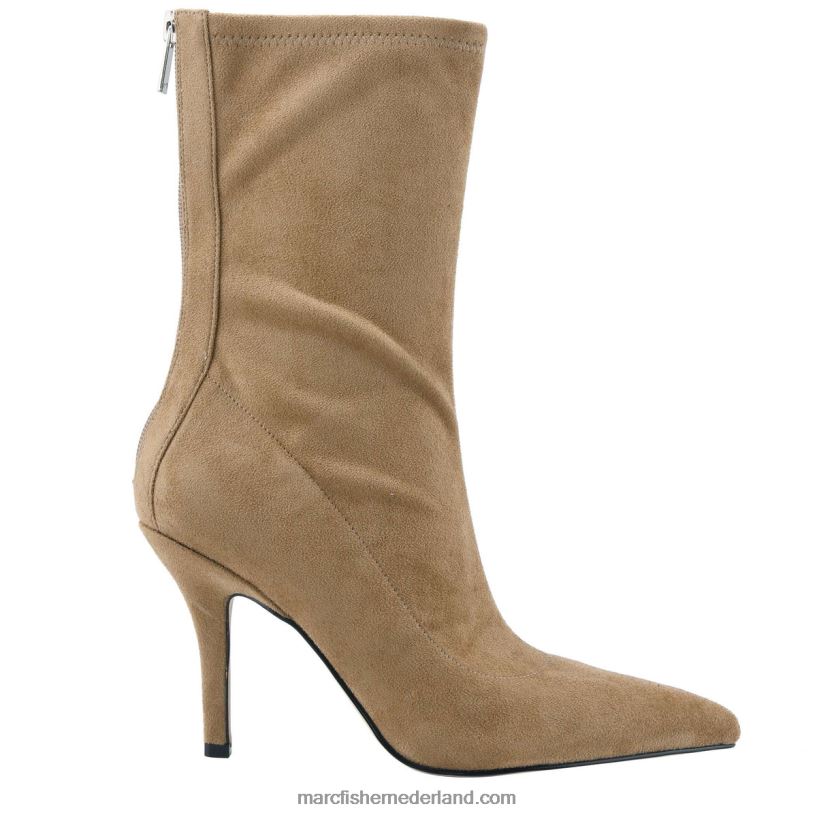 vrouwen Marc Fisher luchtige laars met hak cognac suède 2T068T33