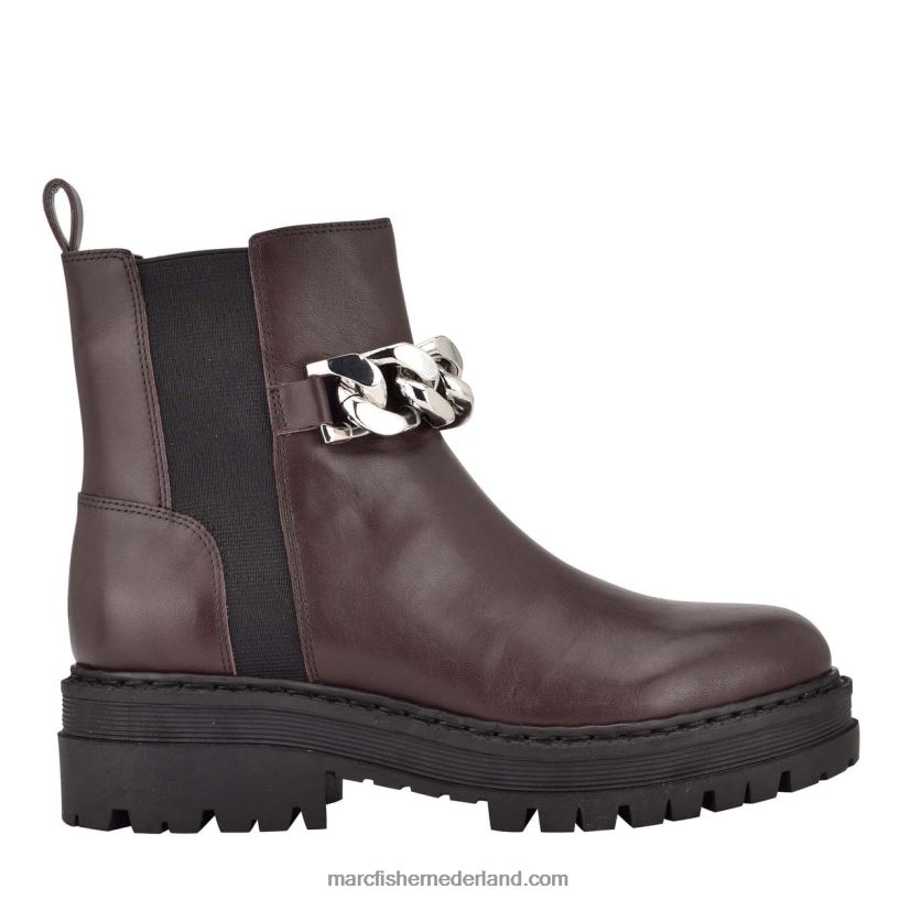 vrouwen Marc Fisher parrie lugsole bootie bordeaux leer 2T068T131