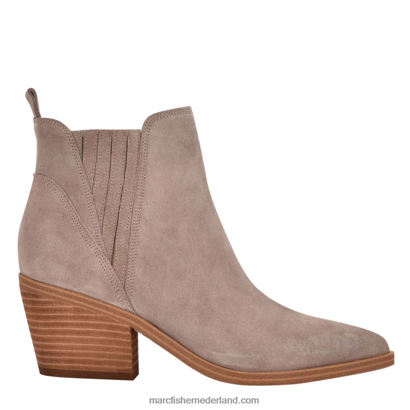 vrouwen Marc Fisher teona puntige teen chelsea bootie taupe suède 2T068T64