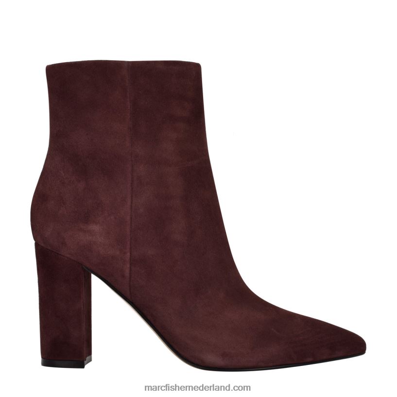 vrouwen Marc Fisher ulani laars met hak donker wijn suède 2T068T129