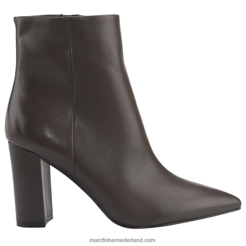 vrouwen Marc Fisher ulani laars met hak donkerbruin leer 2T068T130