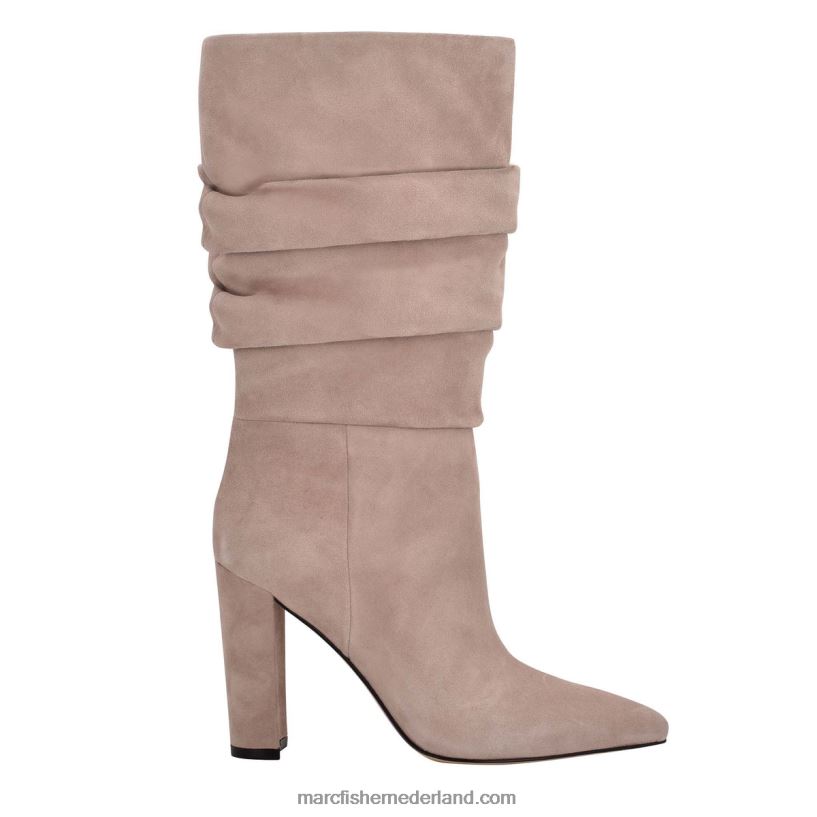 vrouwen Marc Fisher Gomer laars met hak taupe suède 2T068T184