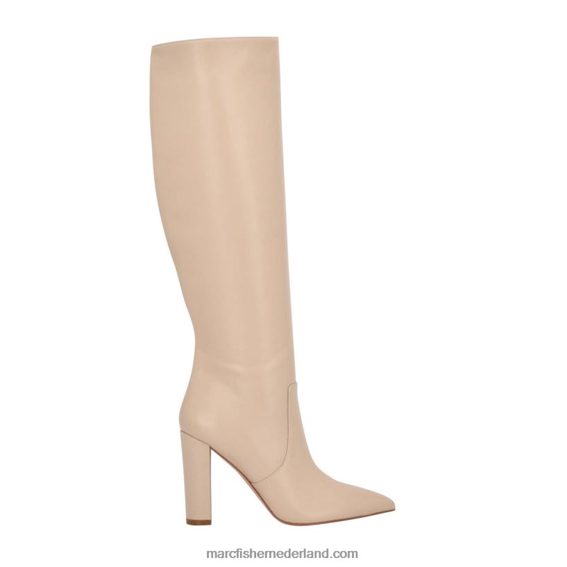 vrouwen Marc Fisher giancarlo laars met hak beige leer 2T068T166