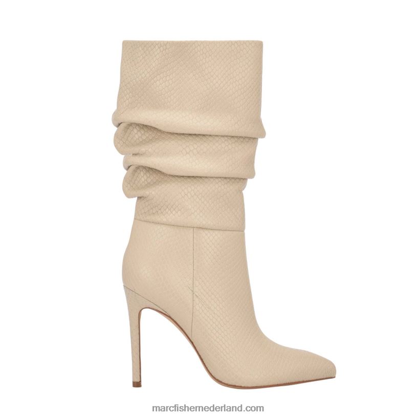 vrouwen Marc Fisher romy laars met hak ivoorkleurige slangenprint 2T068T180