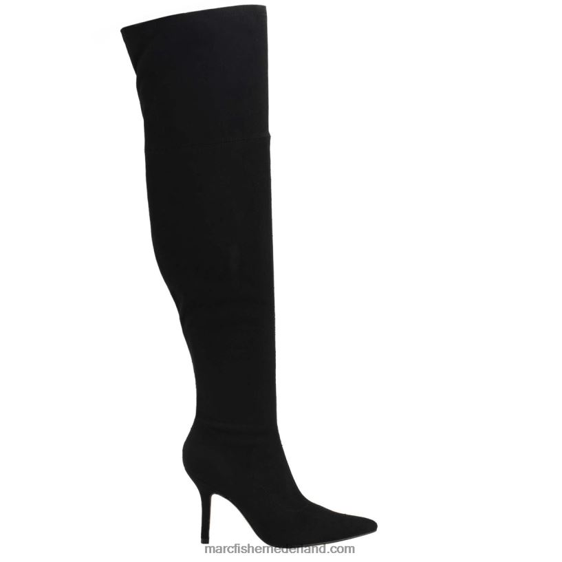 vrouwen Marc Fisher tiago over de knie laars zwart suède 2T068T167