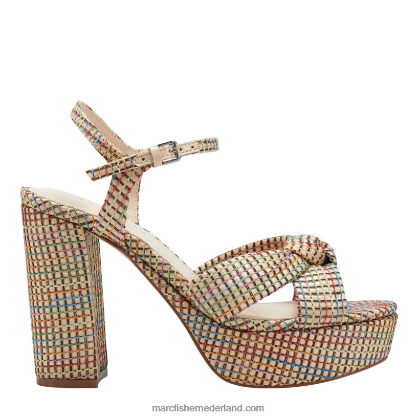 vrouwen Marc Fisher deren platform sandaal natuurlijke multi 2T068T559