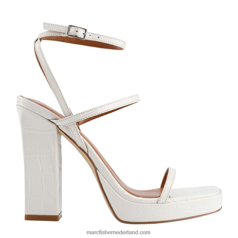vrouwen Marc Fisher platform sandaal van katin ivoor leer 2T068T594