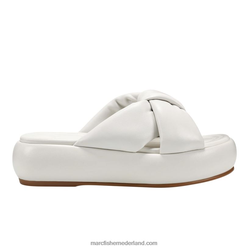 vrouwen Marc Fisher vayle platform slide sandaal wit 2T068T555