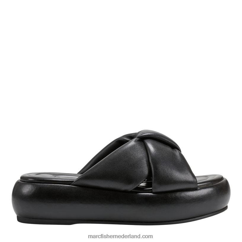 vrouwen Marc Fisher vayle platform slide sandaal zwart 2T068T553