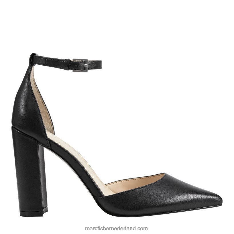 vrouwen Marc Fisher arnette enkelband hiel zwart leer 2T068T334