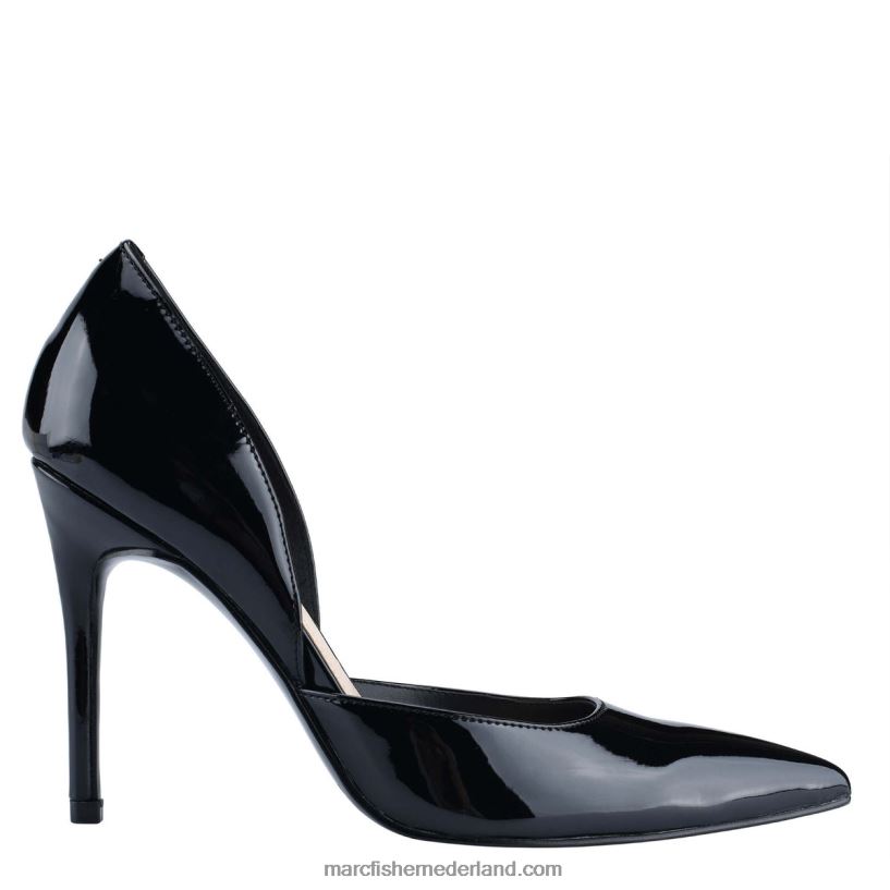 vrouwen Marc Fisher christa pumps met spitse neus zwart patent 2T068T698